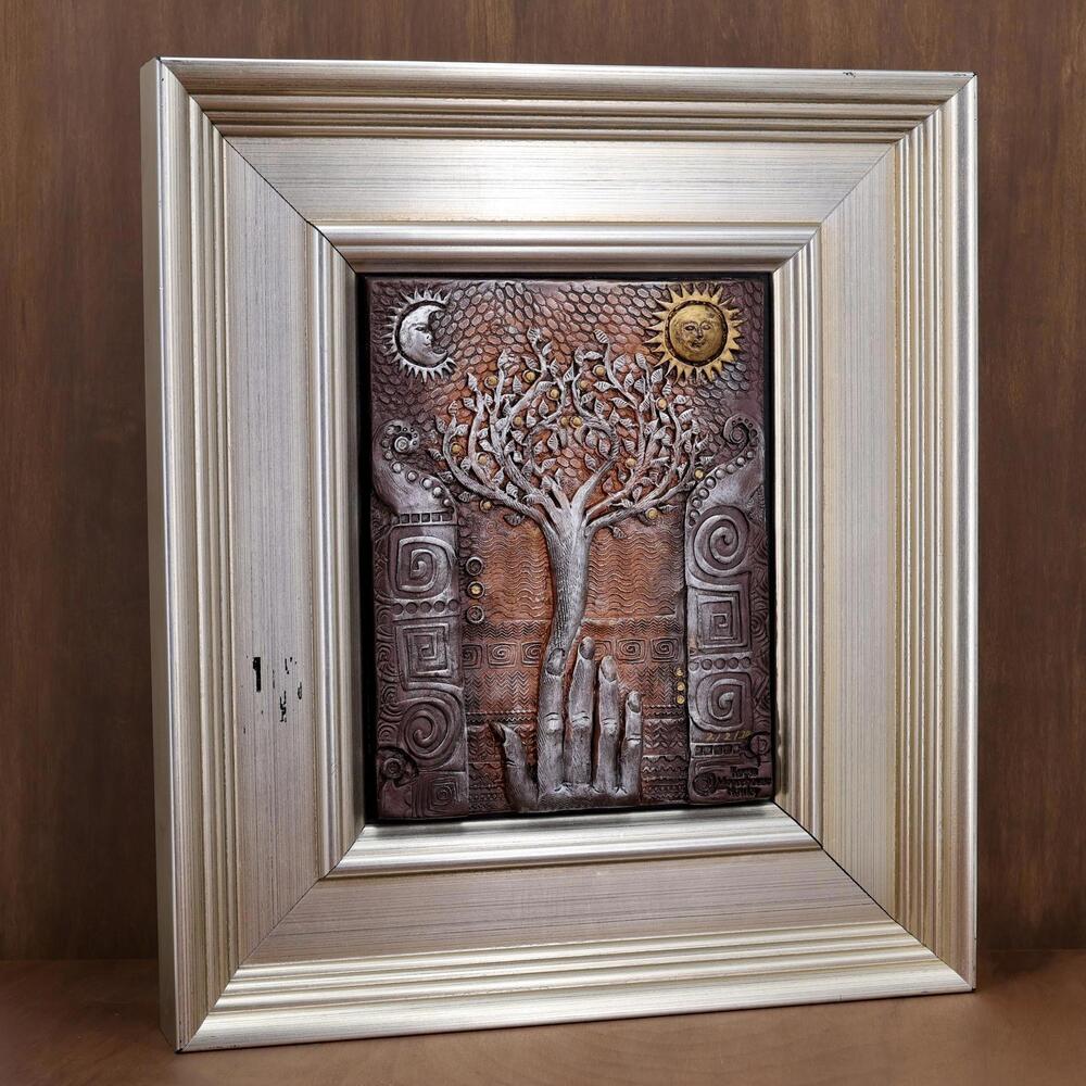 Teresa Moorehouse Howley Mixed Media World Tree Artwork